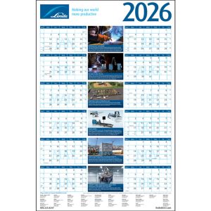 Linde Large Poster Year-At-A-Glance Wall Calendar