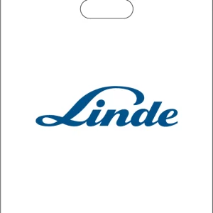 Linde White Plastic Shopping Bag